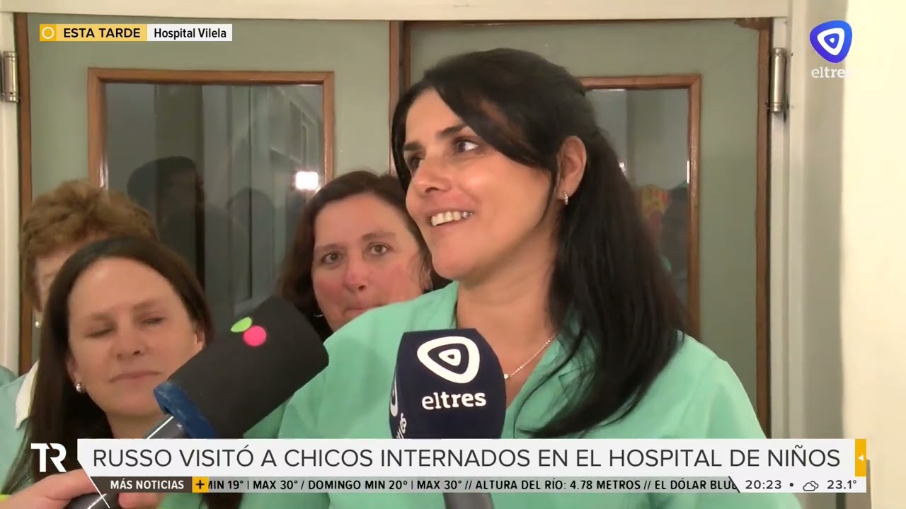 Miguel Russo visitó a chicos internados en el Vilela y se repartieron regalos
