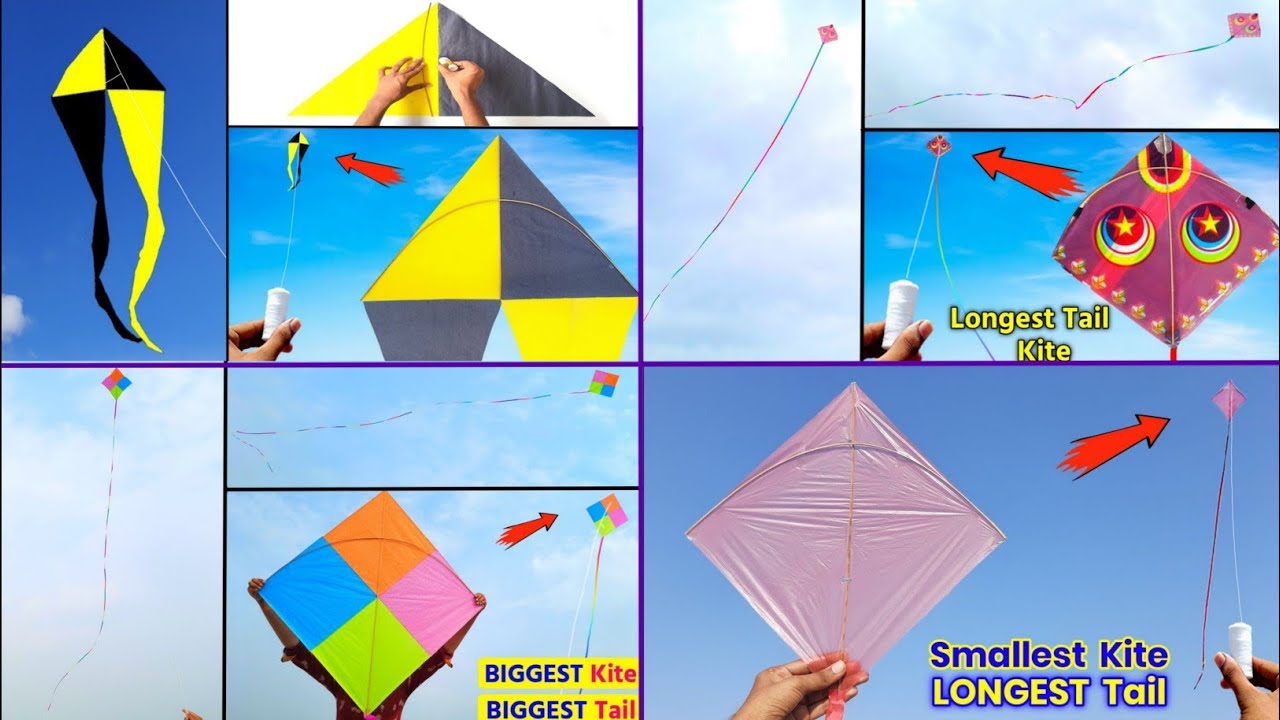 4 Amazing longest Tail kite | how to make longest tail kite