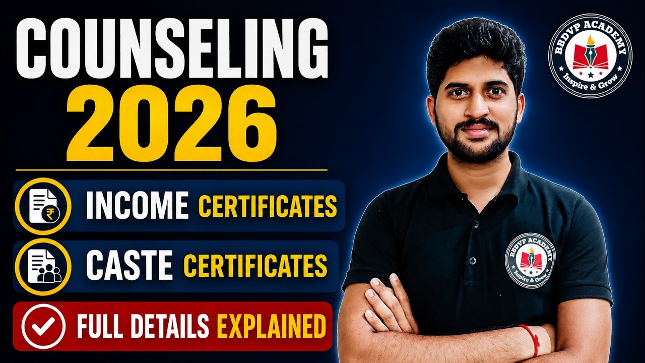 AP/TG Counseling 2026 | Income & Caste Certificates Full Details Explained