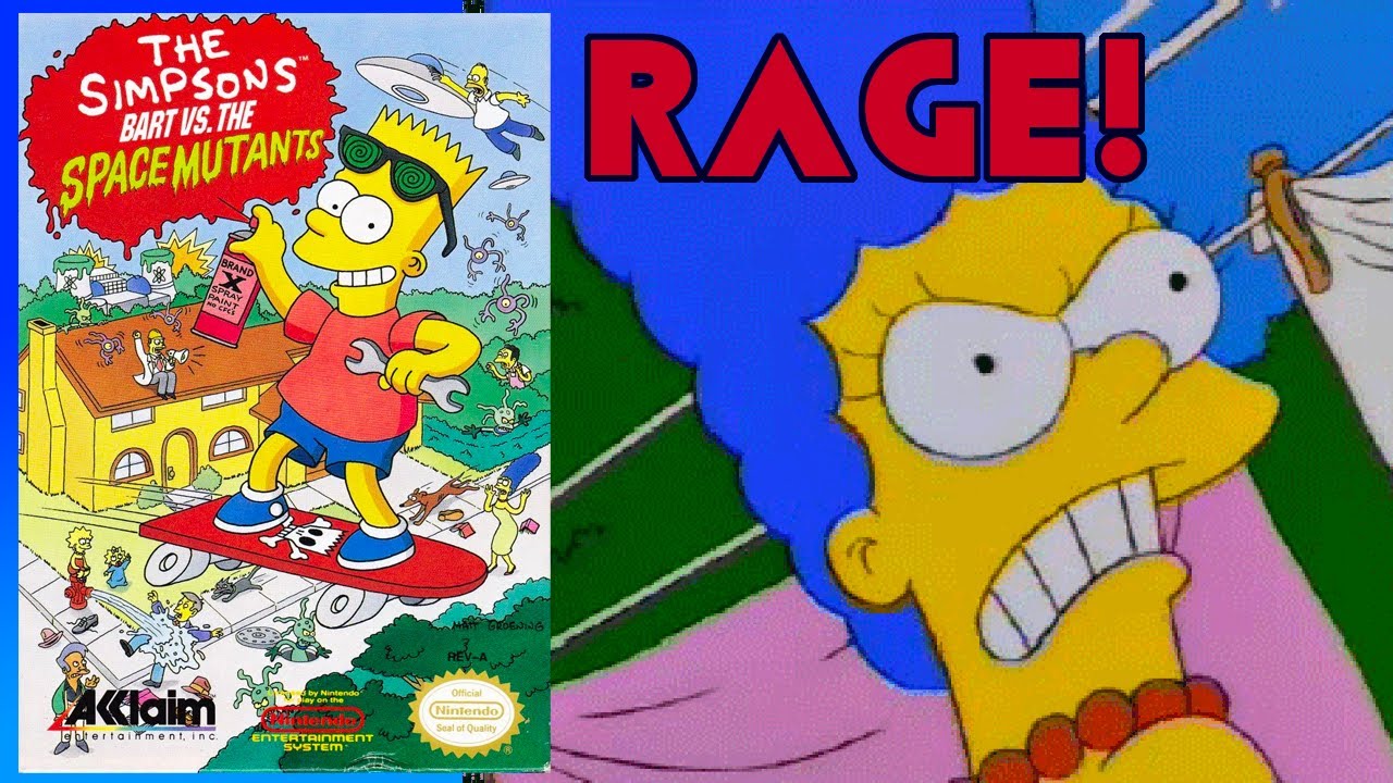 Mike Matei Rage Compilation - Bart Vs. The Space Mutants (NES)