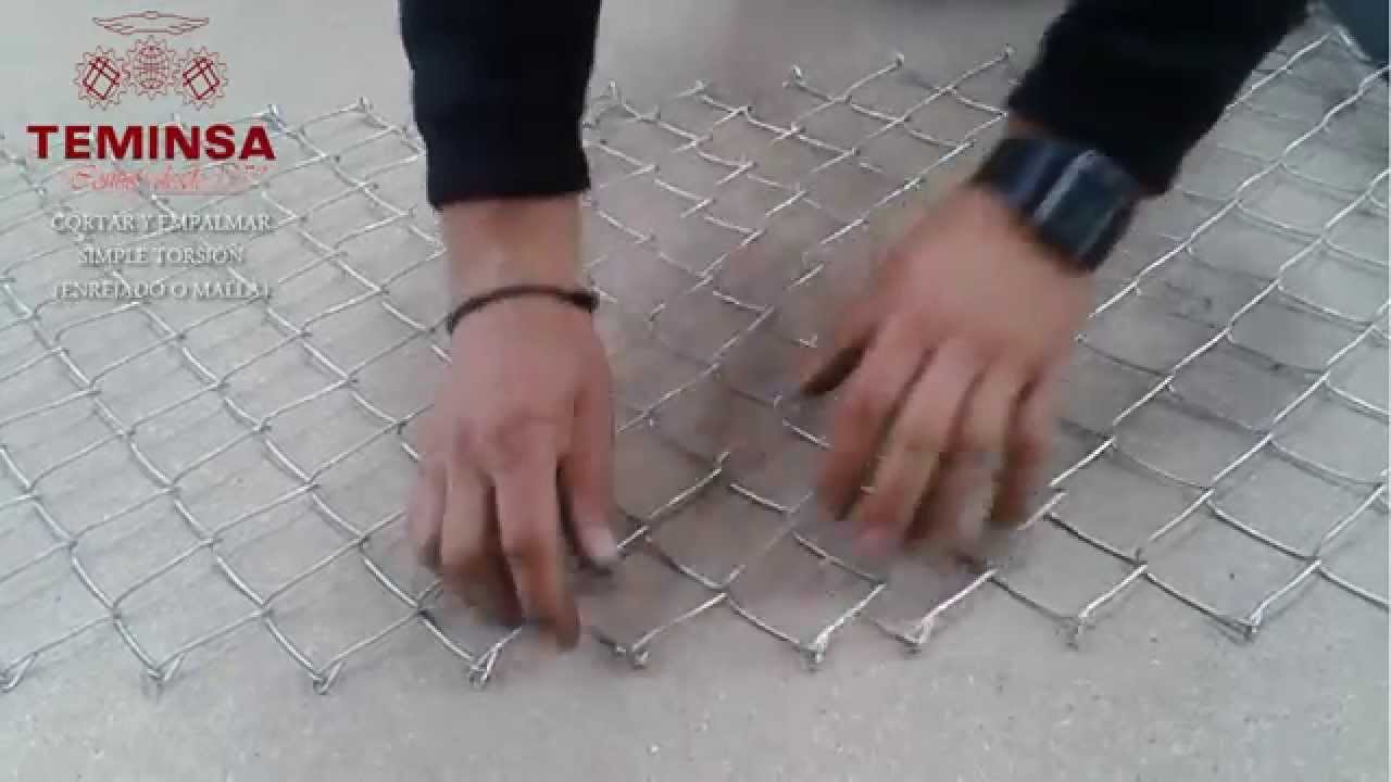 Malla simple torsi&oacute;n: C&oacute;mo cortar y empalmar.