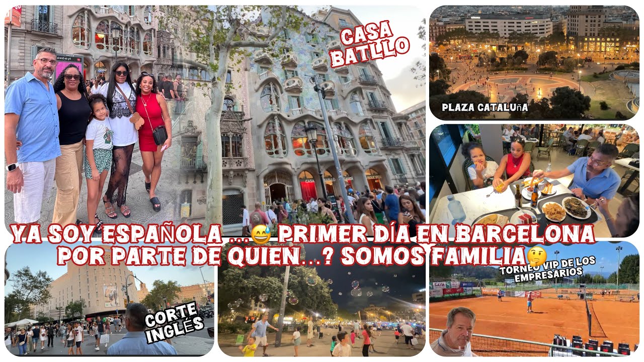 PROBANDO🥘COMIDA Y 🍮CREMA CATALANA 🤤/CORTE INGLÉS (MIRADOR )RECORRIDO POR PLAZA BARCELONA 🥰