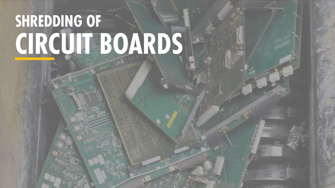 Shredding of circuit boards with an UNTHA Shredder