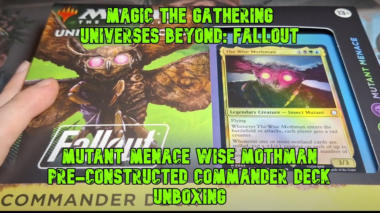 Magic The Gathering Fallout Universes Beyond Mutant Menace (Mothman) Pre-Constructed Commander Deck