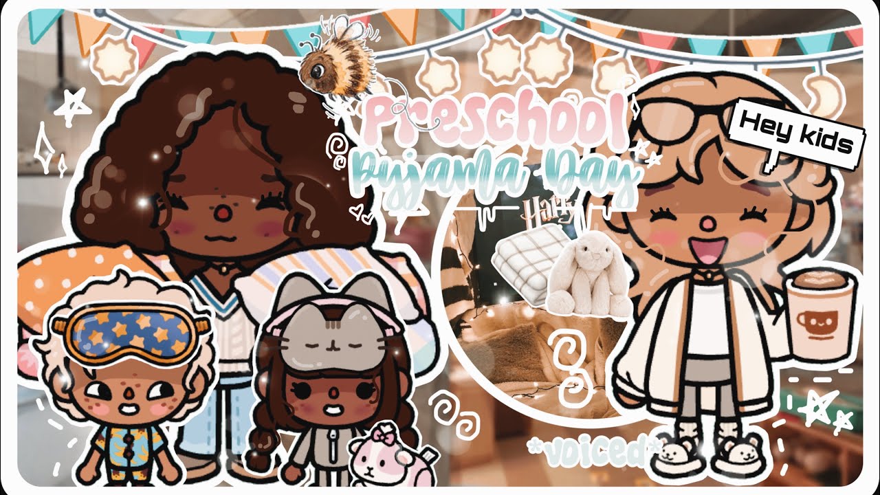 🐚🍡PRESCHOOL PYJAMA DAY 🌟🐰 ( movie night, baked cookies)