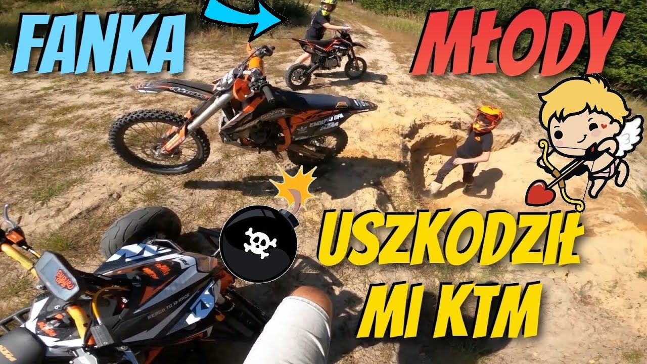 Młody podrywacz popisuję się przed Fanką, kt&oacute;rą uczymy jeździć. Zaatakował mi quada z powietrza !