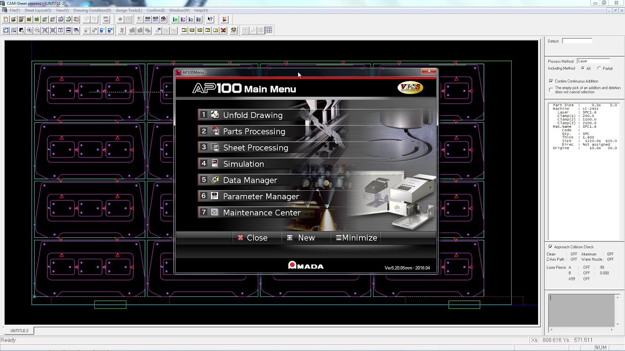 AMADA AP100 Manual Nesting [ LASER ]