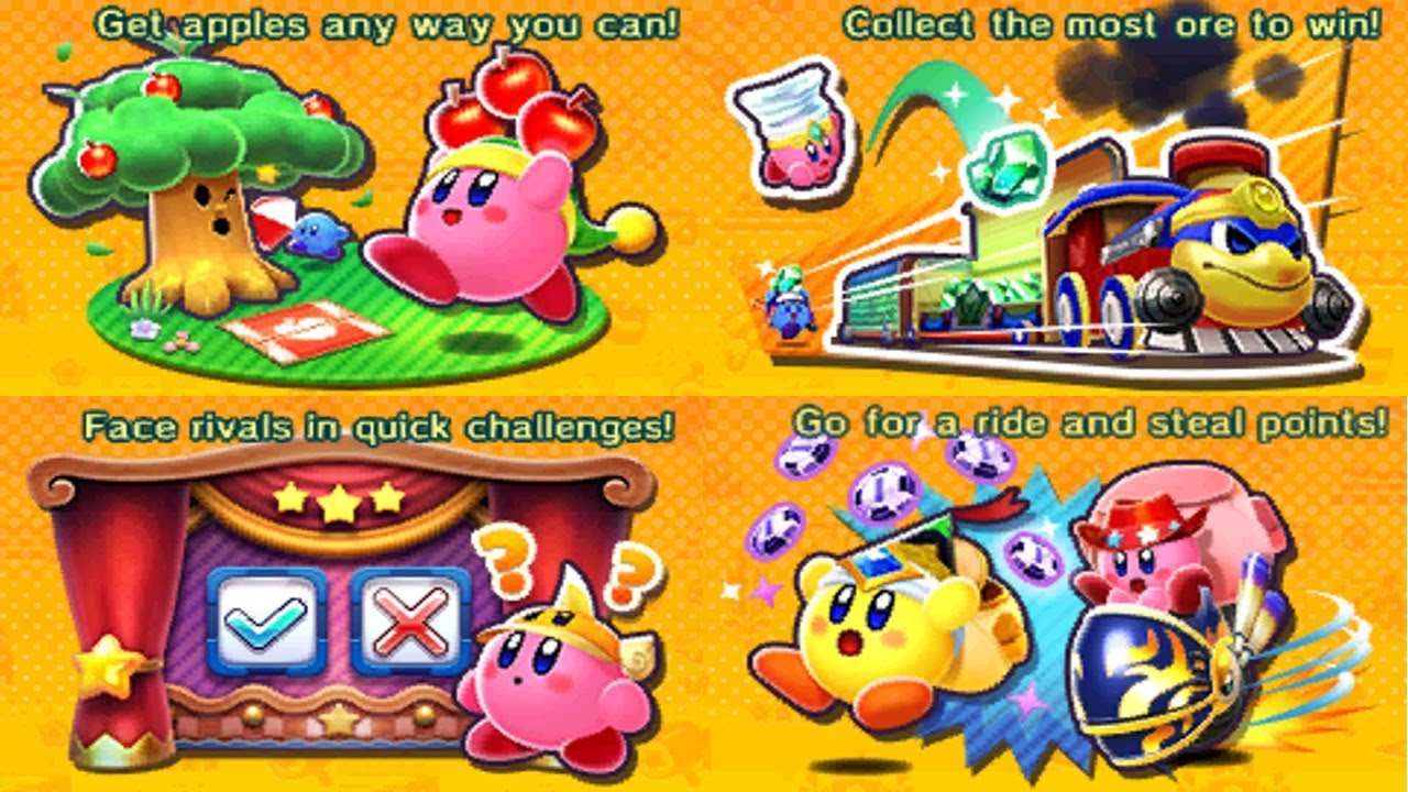 Kirby Battle Royale - All Minigames