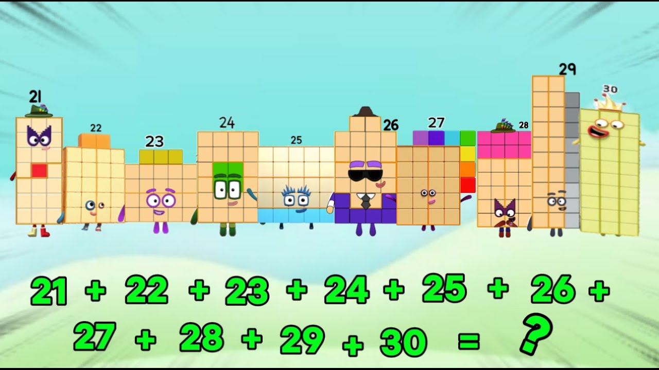 NUMBERBLOCKS ADDITION OF TEN NUMBERS IN ASCENDING ORDER | FIND THE SUM LEARN TO COUNT | hello george
