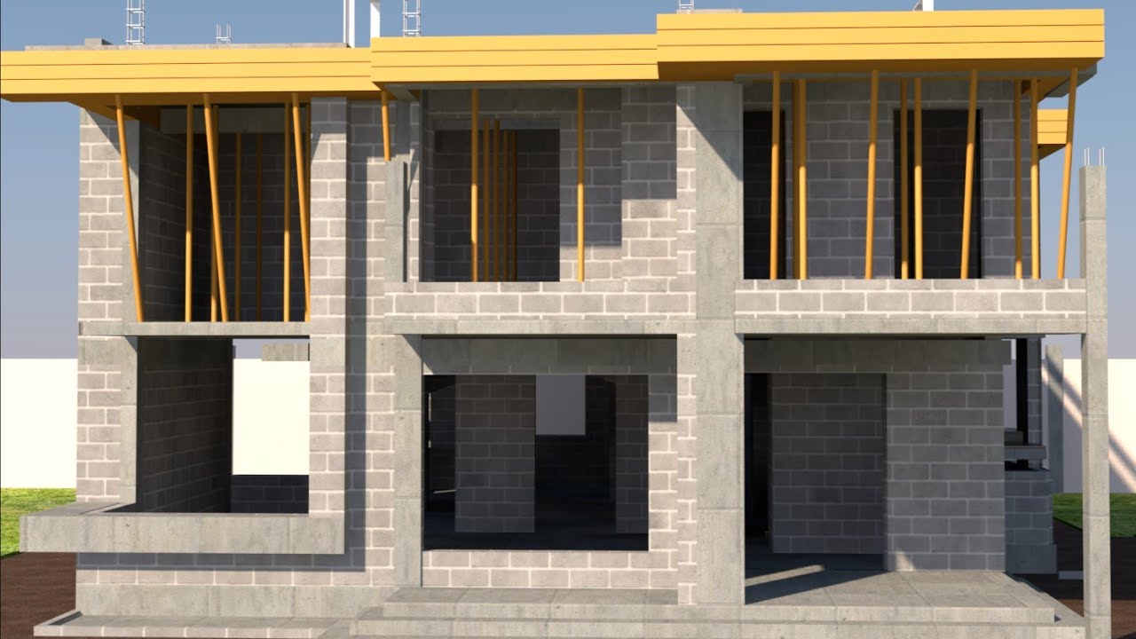 HOW TO BUILD A 4 BEDROOM MANSION FLAT ROOF DESIGN