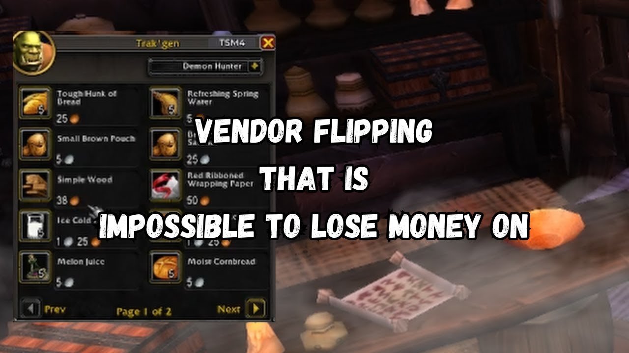 Impossible to Lose Vendor Flips in Retail World of Warcraft