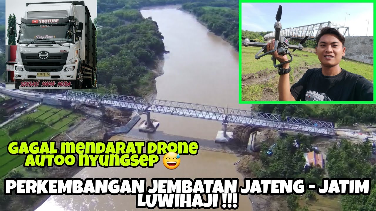 FERY PETIR COBA DRONE LIHAT PEMBANGUNAN JEMBATAN LUWIHAJI-MEDALEM !!!