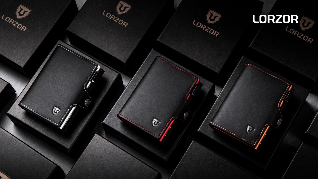 LORZORボタン開閉式三つ折り財布 | レッドアルミケース搭載 #lorzor #財布