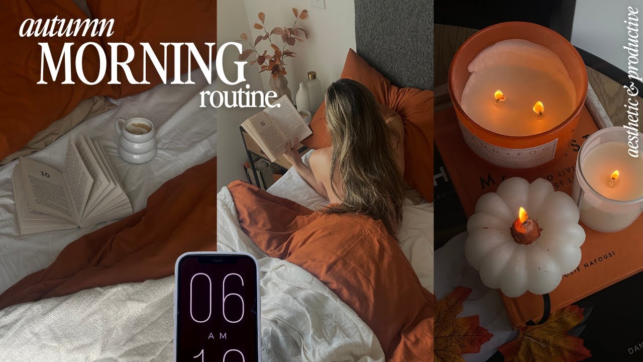 Осенняя утренняя рутина в 6 утра 🍂🕯уютное и продуктивное утро со мной ~эстетика~