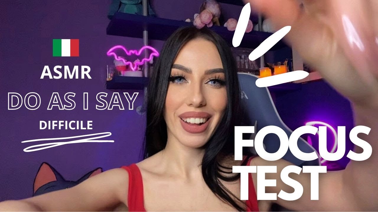 ASMR - SEGUI LE MIE ISTRUZIONI PER DORMIRE + TEST VISIONE PERIFERICA (Livello difficile)