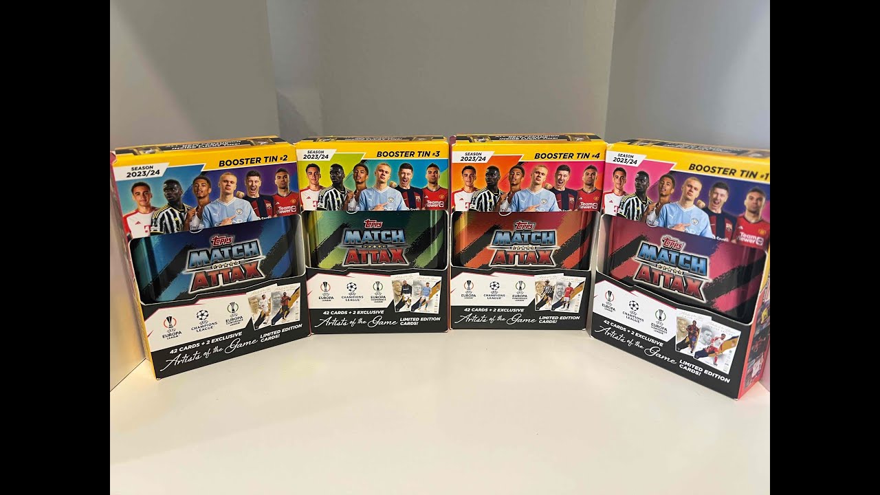4 BOOSTER TIN DOSEN: MATCH ATTAX CHAMPIONS LEAGUE 23/24
