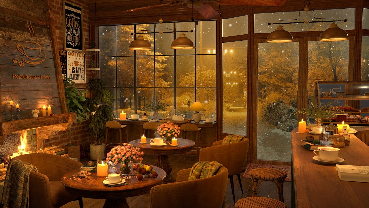 Peaceful Rainy Day Caf&eacute; Jazz ☕ Cozy Coffee Shop Ambience & Smooth Jazz Music for Study and Relax