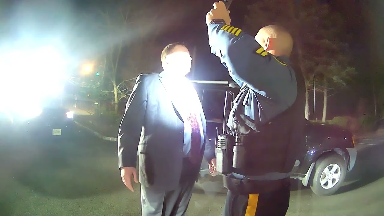 Body-cam footage of Sussex County NJ Chairman DWI Arrest in Sparta NJ