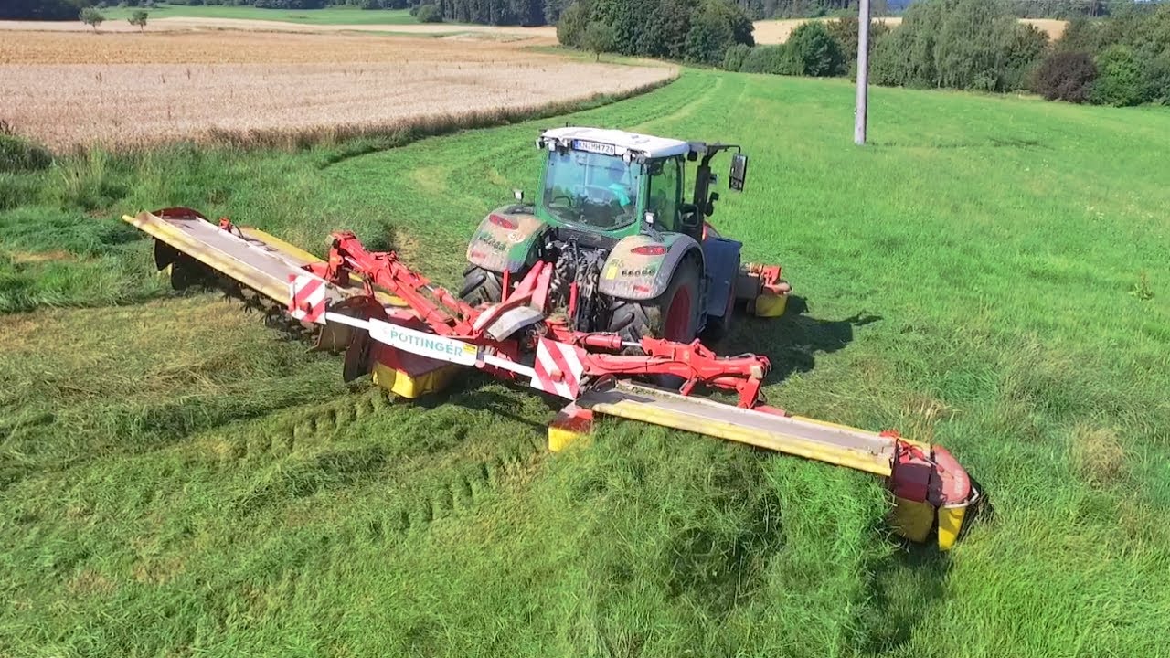 FENDT 724 Vario S4 & Pöttinger Novacat V10 ED | Gras mähen
