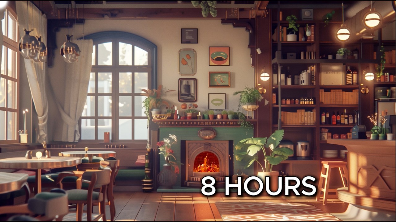 Cozy Coffee Shop Ambience ☕ Jazz Music for Studying, Relaxing & Focus (8 Hours)