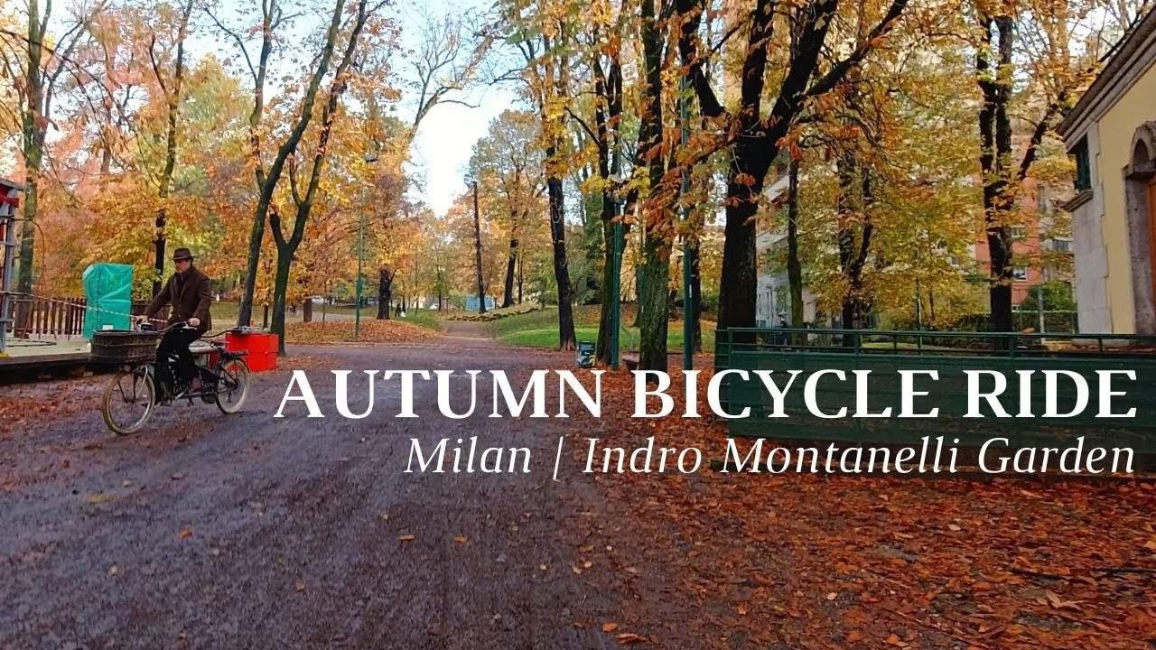 CYCLING IN MILAN - AUTUMN BIKE RIDE IN THE PARK
