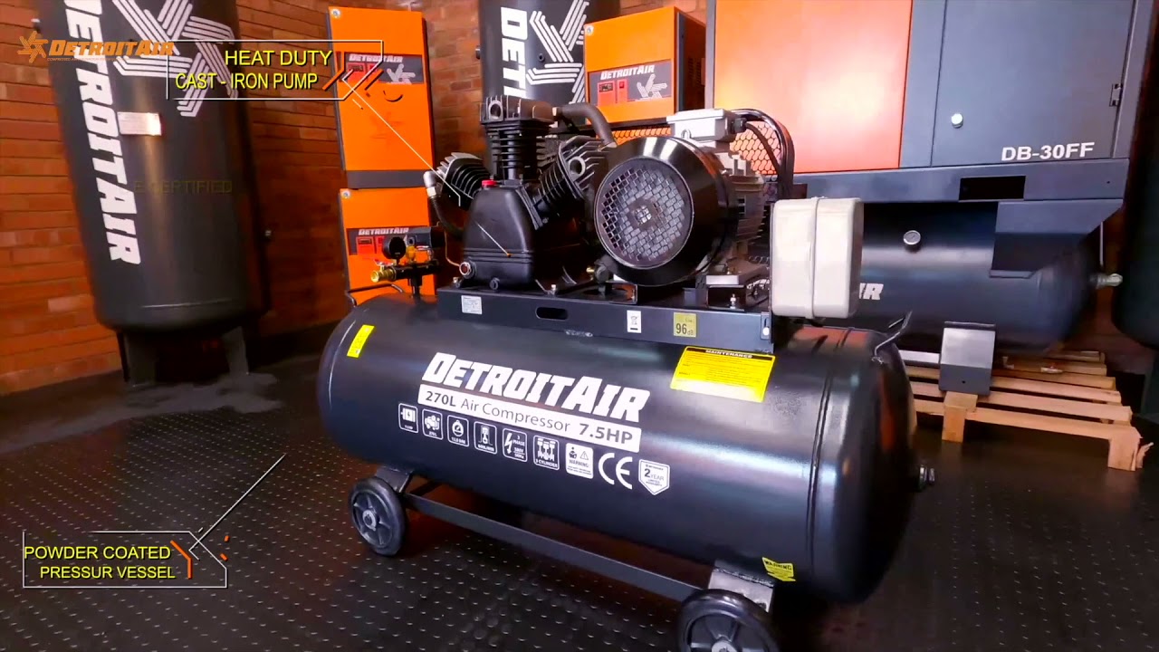 DETROITAIR 270L 7.5HP PISTON COMPRESSOR INTRODUCTION