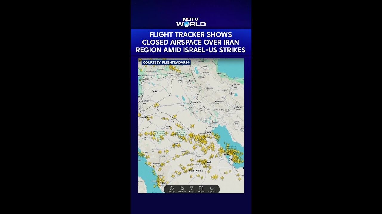 Flight Tracker Site Shows Closed Airspace Over Iran Region As Israel And US Carry Out Strikes
