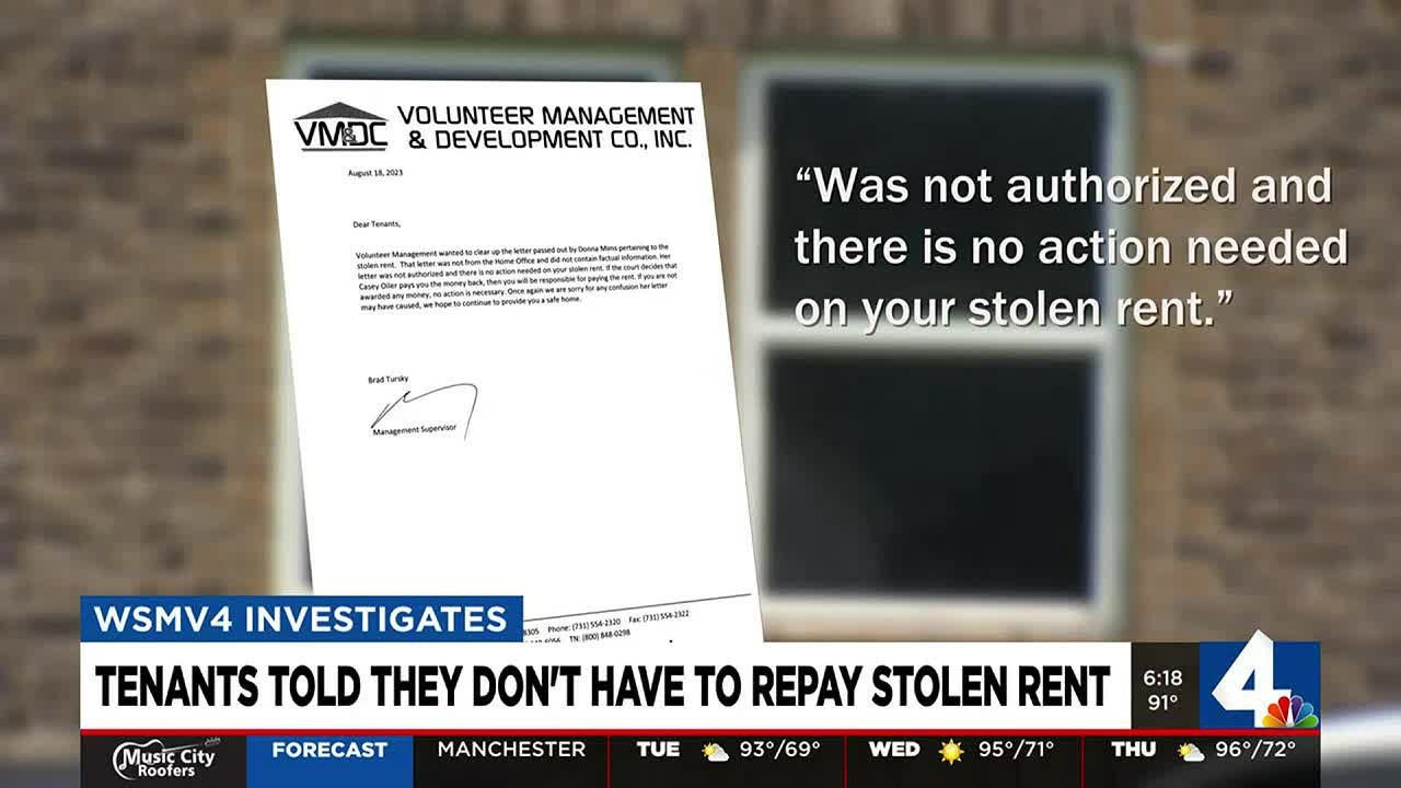 Tenants told they don't have to repay stolen rent