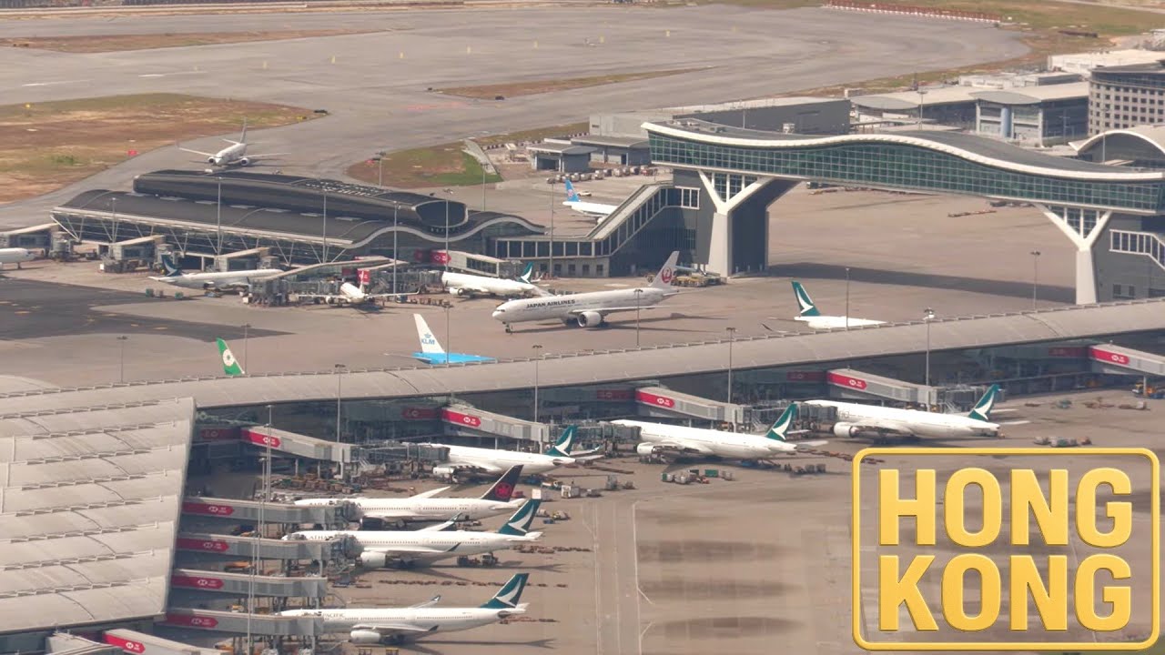 Hong Kong Airport plane spotting with ATC Singapore 747 JAL 777 Air Canada Lufthansa A340-600