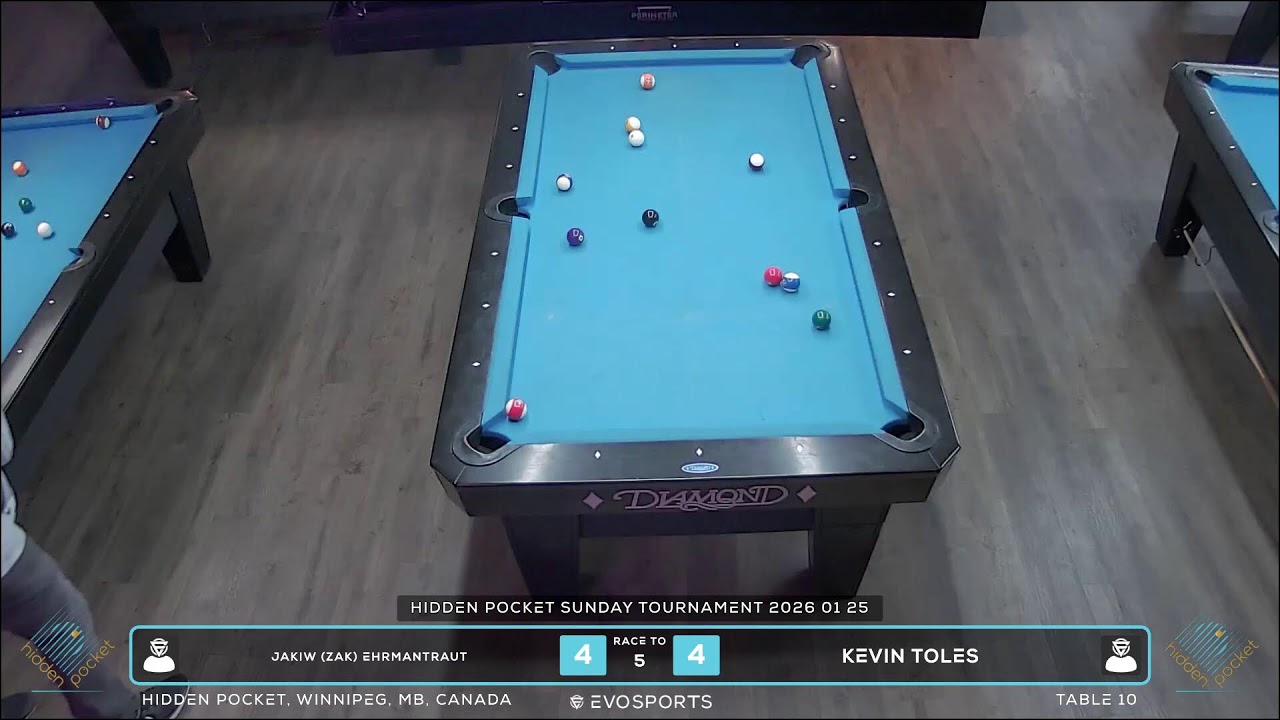 JAKIW (ZAK) EHRMANTRAUT vs KEVIN TOLES - HIDDEN POCKET - TABLE 10 | EvoSports