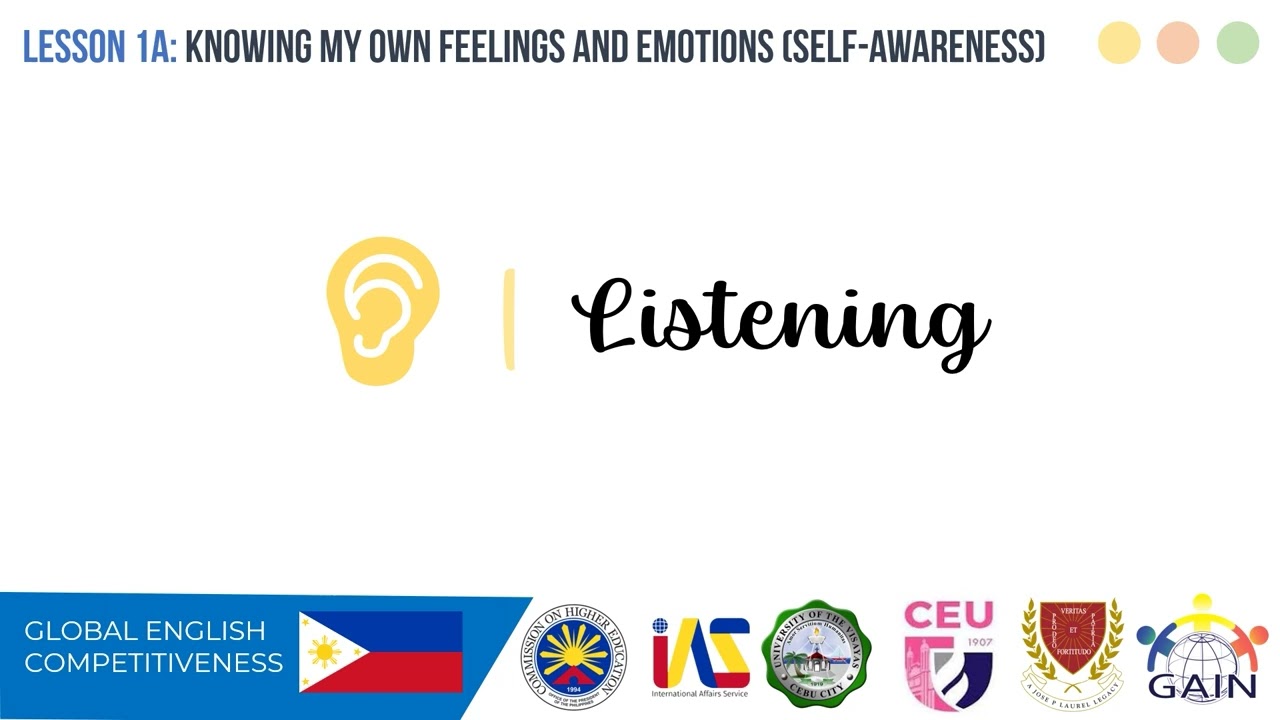 GEC CEFR B1 - Unit 1 Lesson A - Knowing my own feelings and emotions