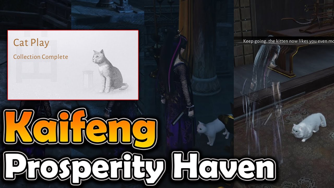 [WHERE WINDS MEET] All 12 Cat Play - PROSPERITY HAVEN (KAIFENG)