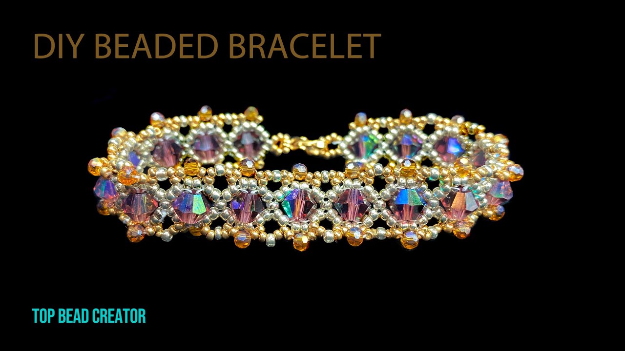 How to make beaded bracelet, Jewelry making tutorial