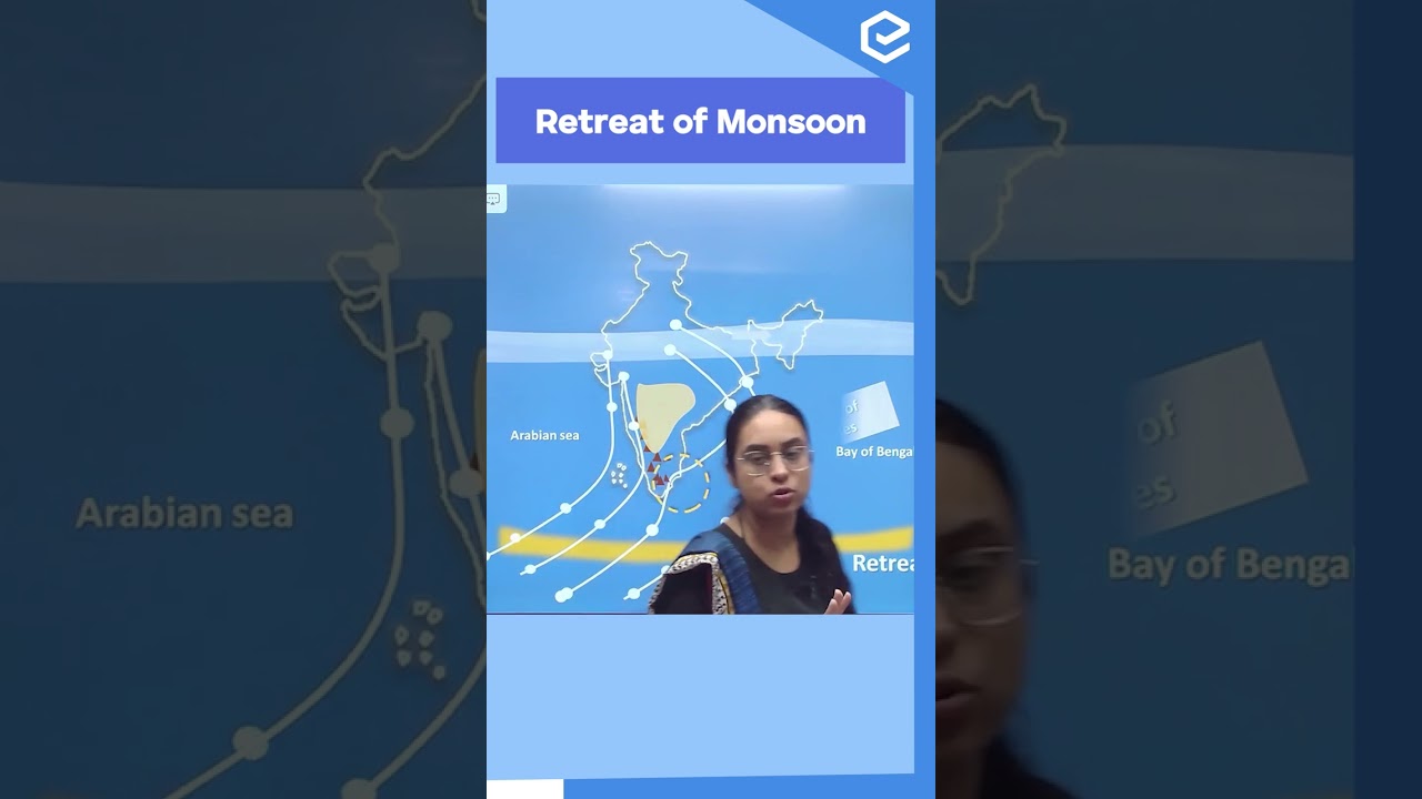Retreating Monsoon - Geography in a Minute #retreatingmonsoon #geography #upscgeography