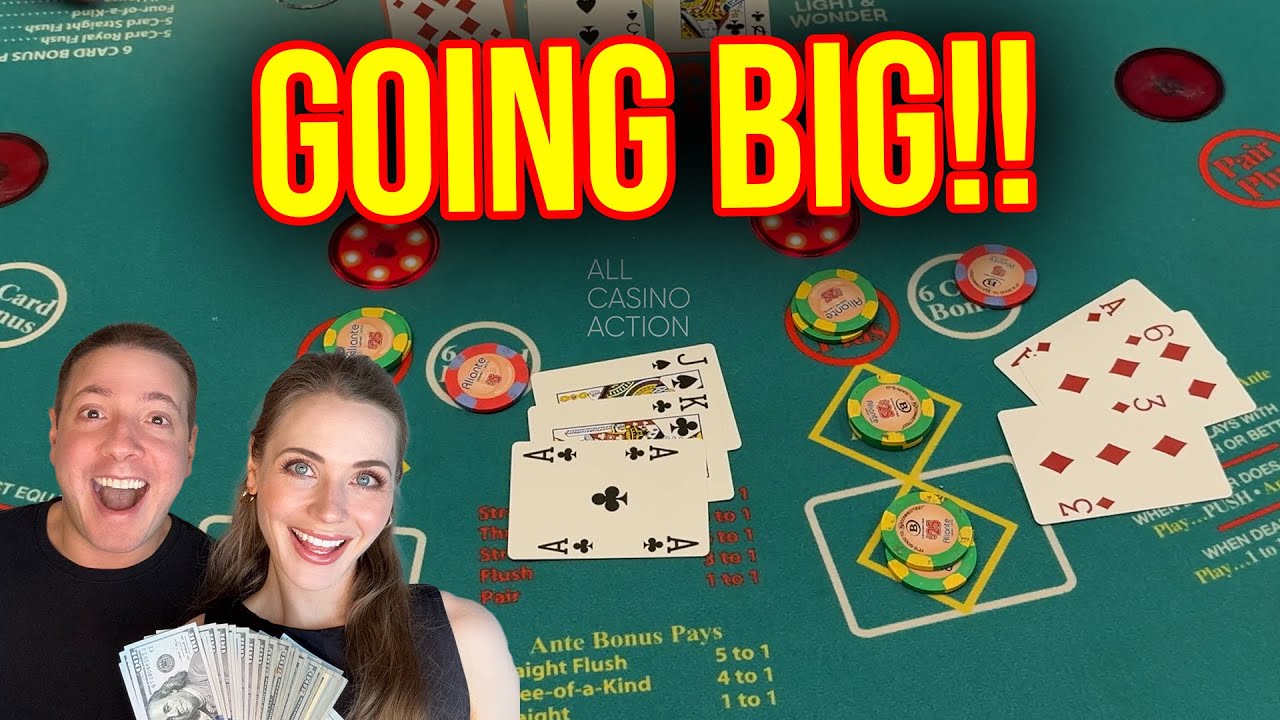 PLAYING BIG ON 3 CARD POKER IN LAS VEGAS!! #poker