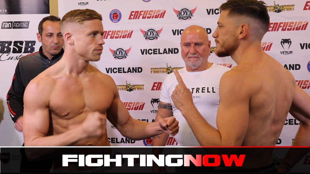 ENFUSION 73 / ENRICO KEHL AND JORDAN WATSON FACE OFF & WEIGH IN