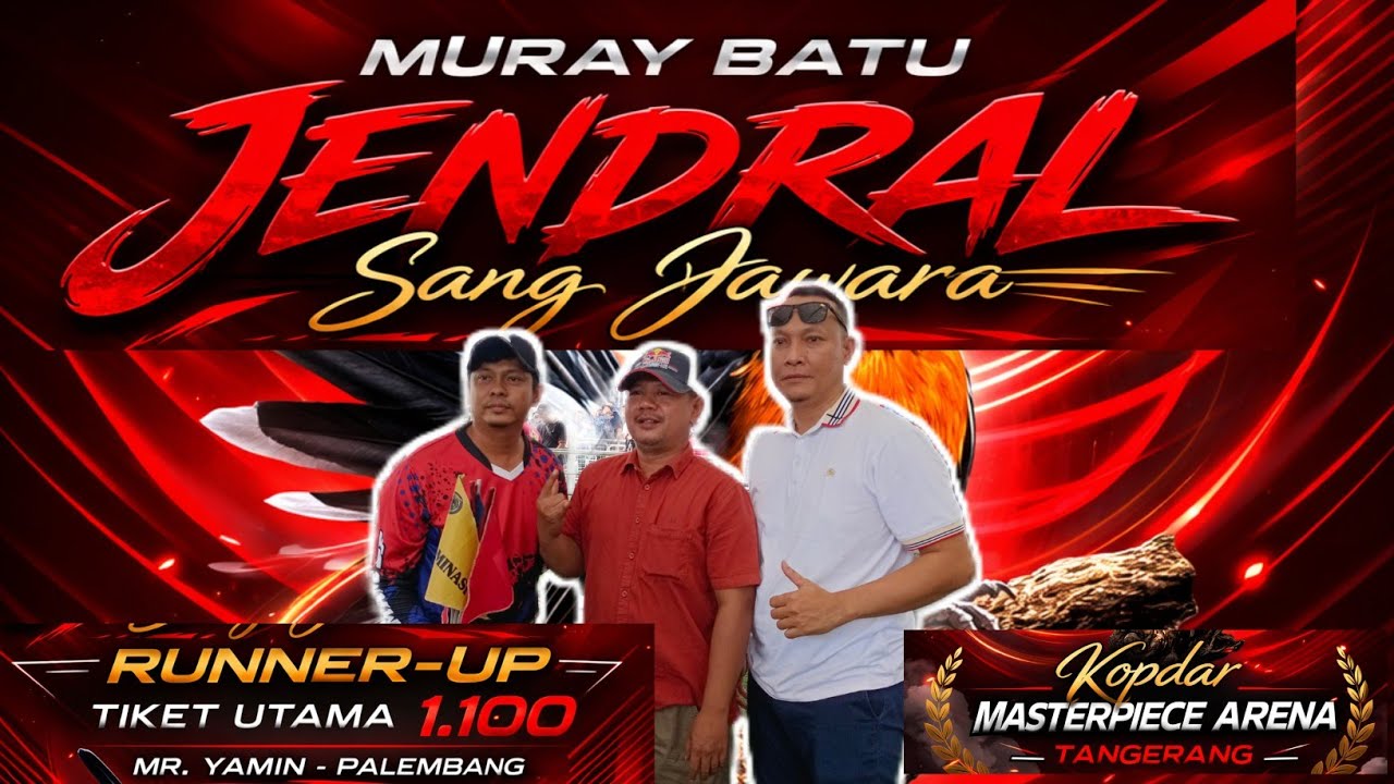 Jendral sang jawara murai batu runner-up tiket utama‼️Mr. Yamin palembang #kicaumania #muraibatu 