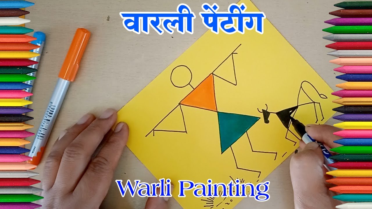 warli art for beginners | Easy warli Drawing
