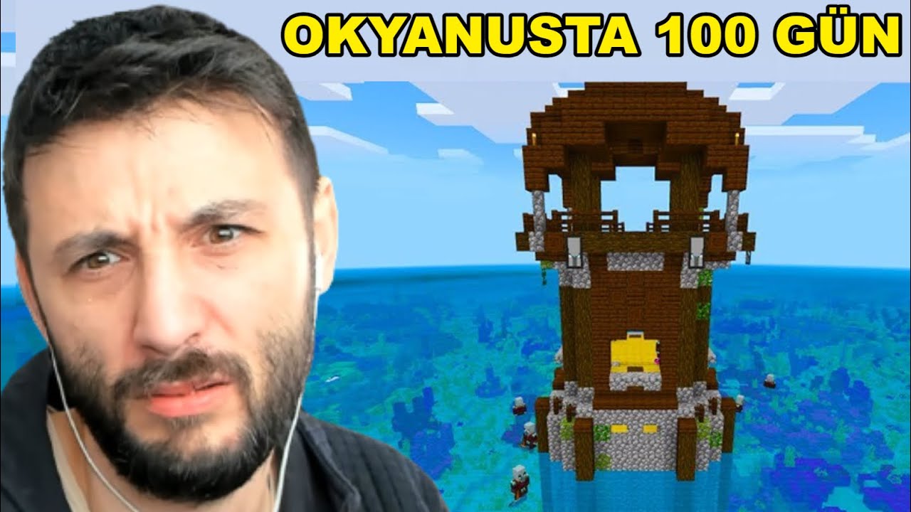 EKİPLE SADECE OKYANUSTA 100 GÜN HARDCORE 😥 Minecraft Yayın 1.Bölüm