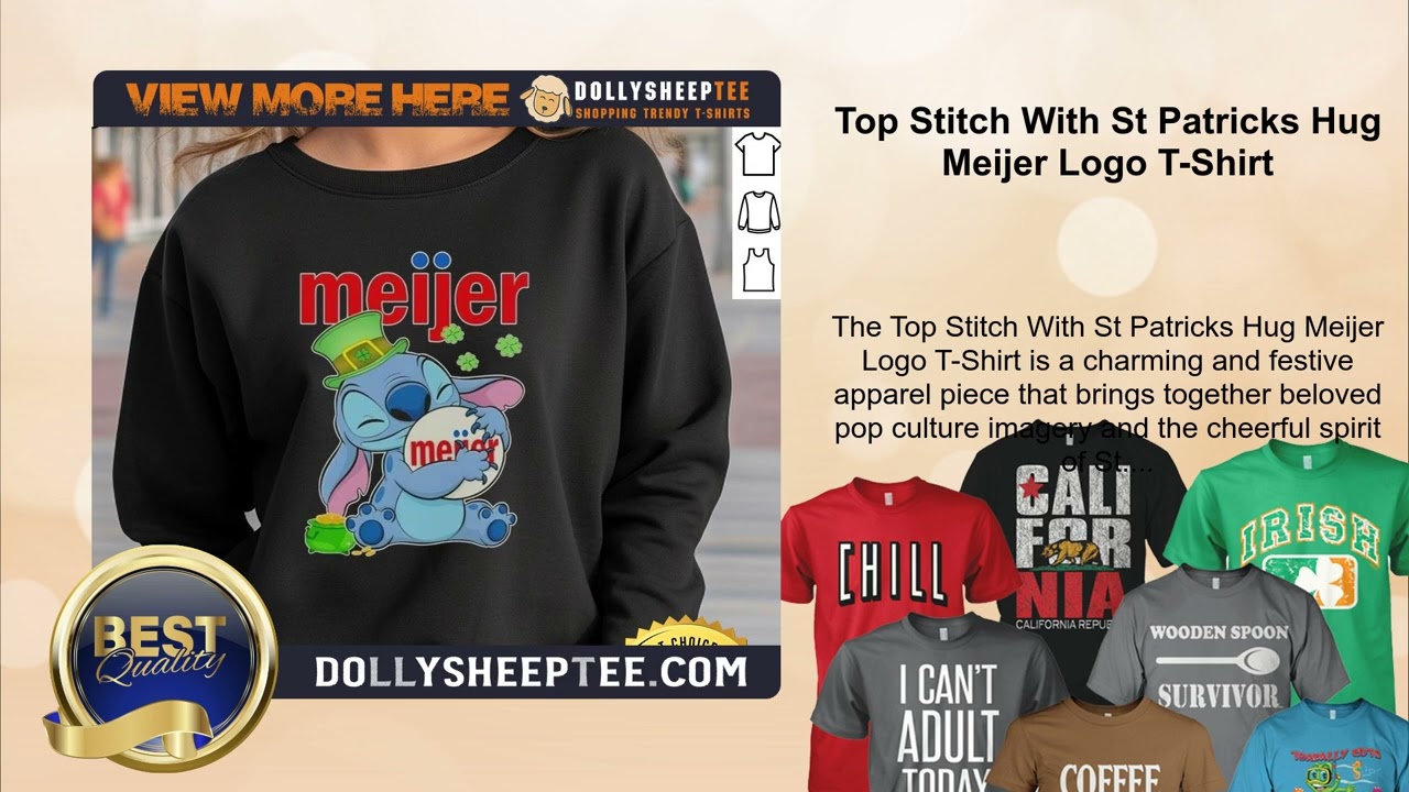Top Stitch With St Patricks Hug Meijer Logo T-Shirt