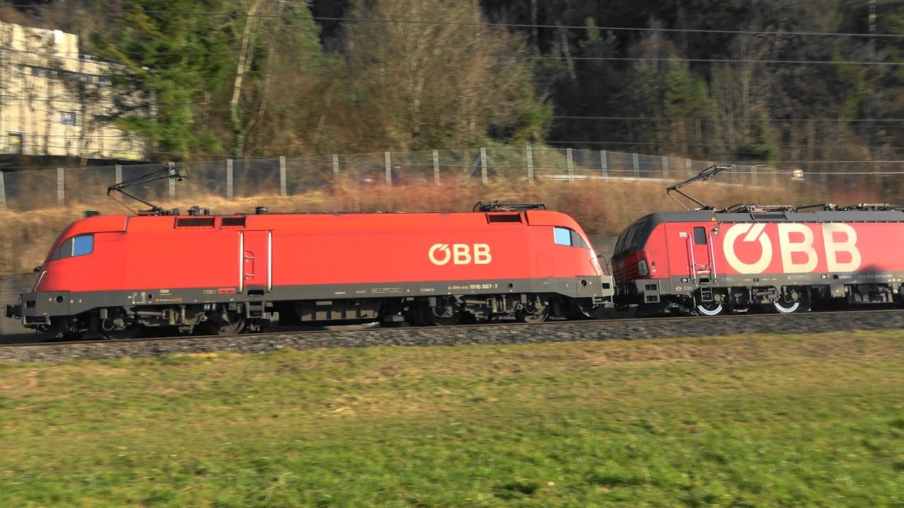 Feldkirch Amberg: Vectron Rh1293 an Kesselzug, WESTbahn, ICE119 ICE4 