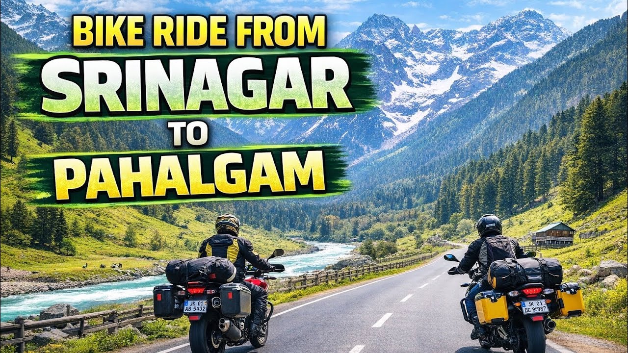 Srinagar to Pahalgam Bike Ride &ndash; My First Motovlog | Kashmir Road Trip Begins