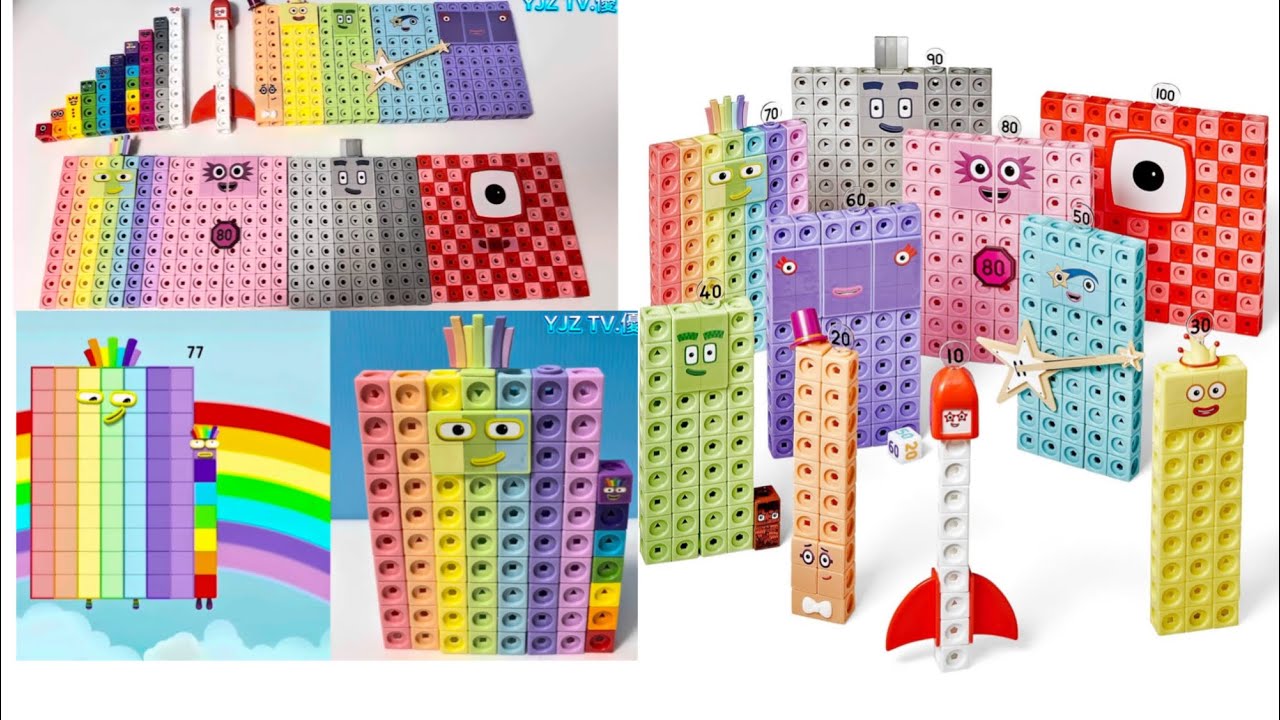 Building Numberblocks Heroes with Zeroes Cubes  learning counting 1-100 but new numberblocks toys 