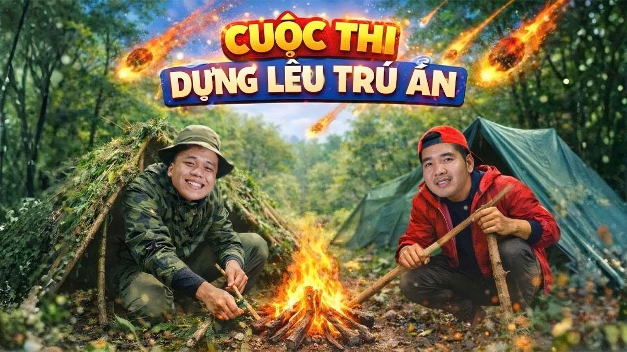SINH TỒN NƠI HOANG DÃ . 24h CẮM TRẠI TRONG RỪNG HOANG