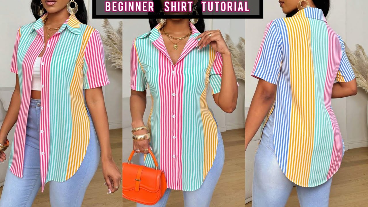 How to Make a Basic Shirt Pattern for Beginners | Easy Shirt with Sleeves