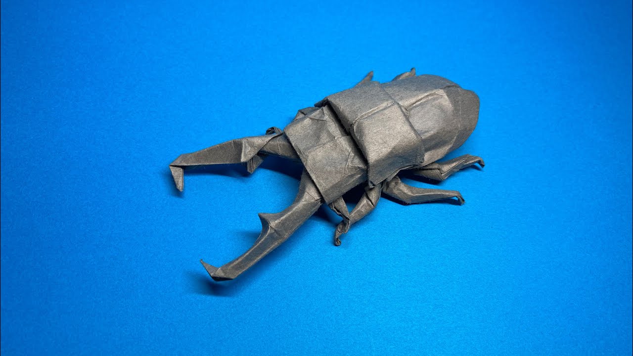 【一枚の折り紙で作る ヒラタクワガタ Full_ver】【解説付き】Origami Stag beetle Full(Dorcus titanus)