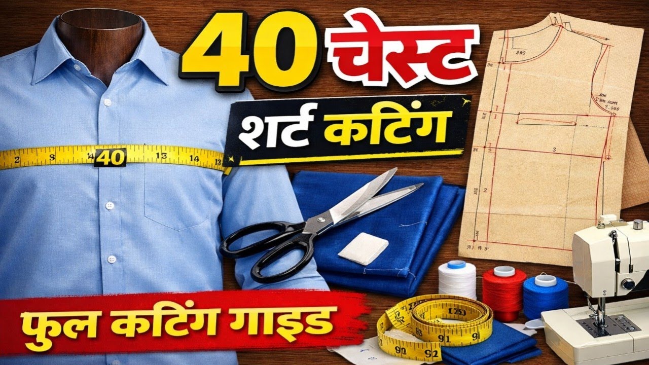 40 चेस्ट शर्ट की कटिंग कैसे करें | आसान और सटीक तरीका 