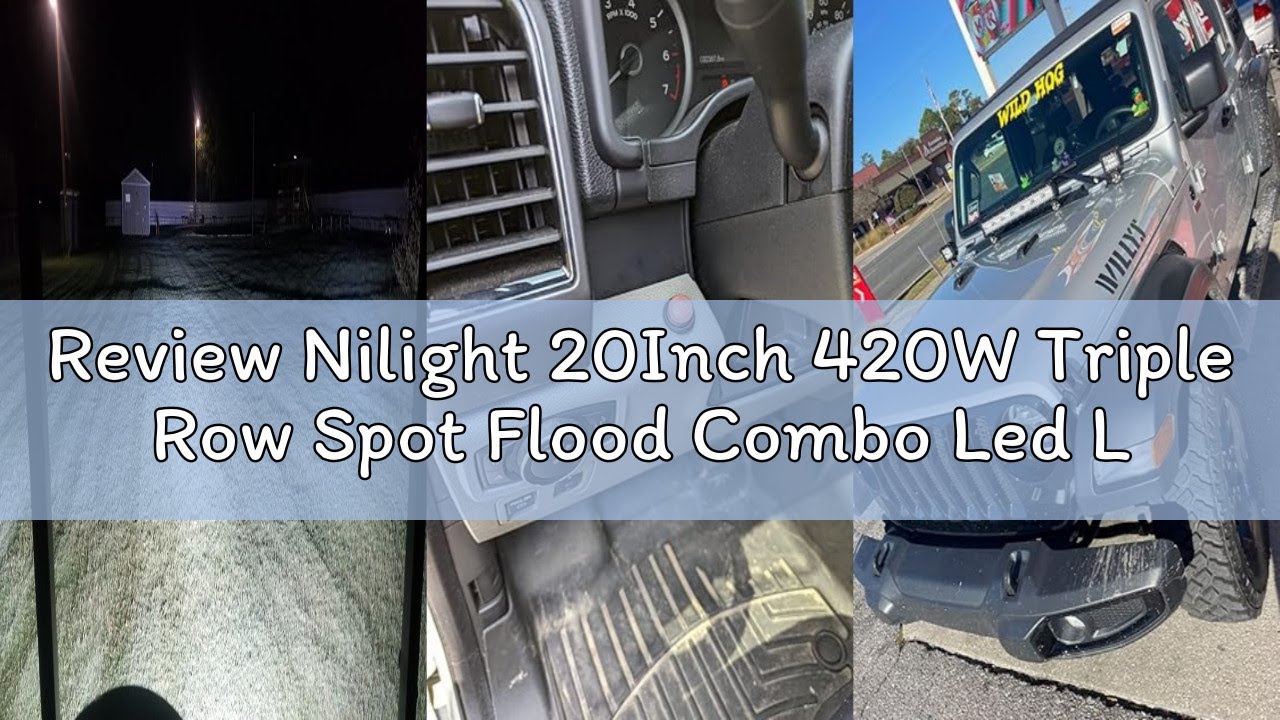 Review Nilight 20Inch 420W Triple Row Spot Flood Combo Led Light Bar Work Driving Lamp 2Pcs 4Inch 60