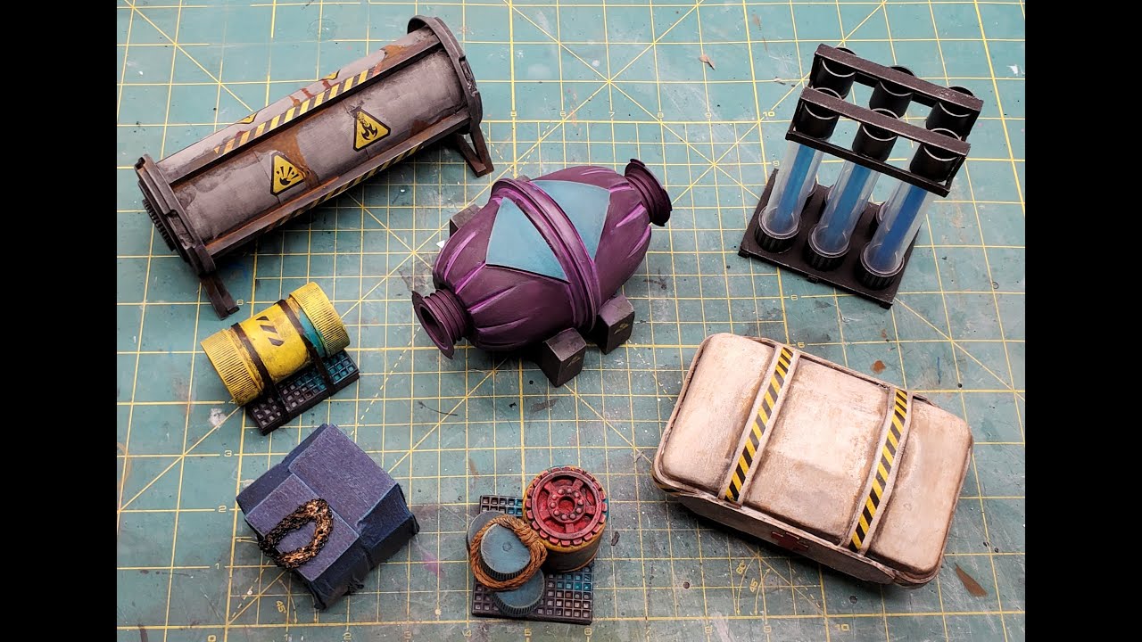 Sci-fi Scatter Terrain for Wargaming and Tabletop Roleplaying games Like Necromunda and Stargrave.