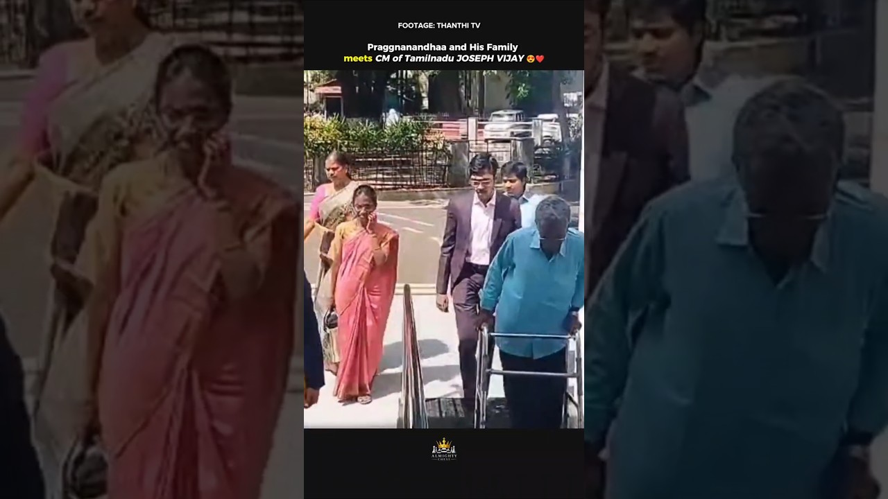 Praggnanandhaa and His Family meet CM of Tamilnadu Joseph Vijay 😍❤️#chess #praggnanandhaa #shorts